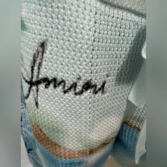 NWT Amiri Paradise Crochet Shorts in Cerulean